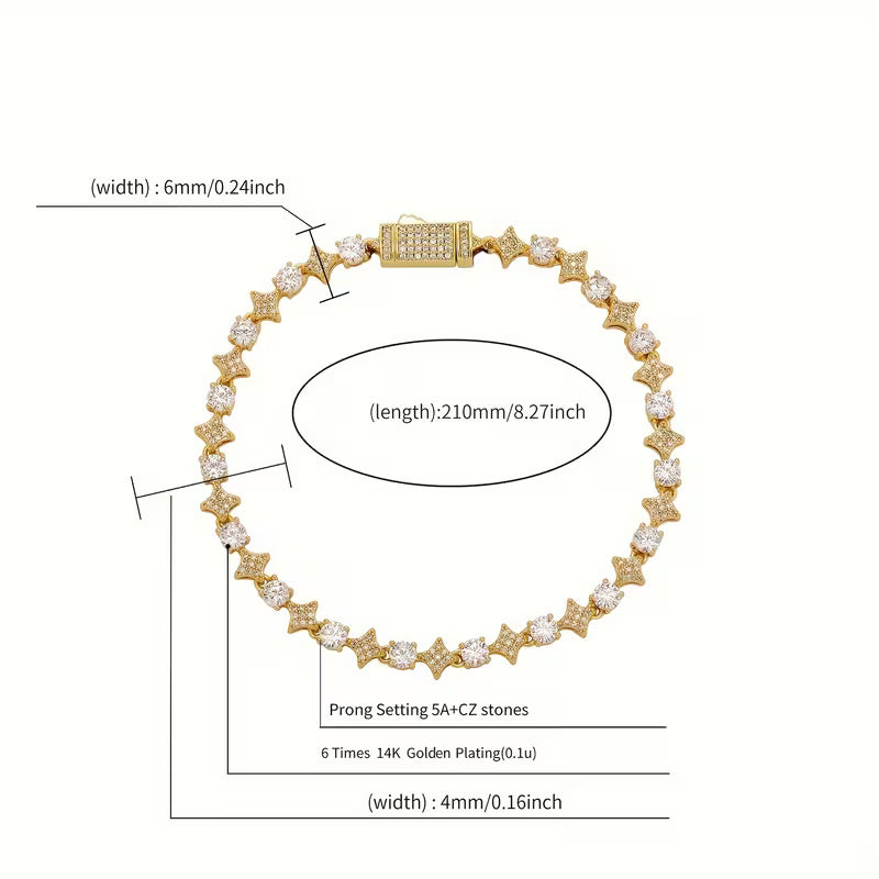 Iced Stone Tennis Bracelet